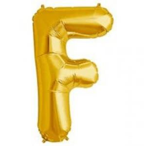 Make your party shine with stunning foil gold letter F big balloons