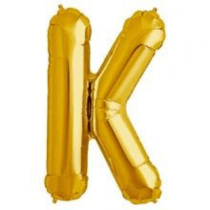 Make your party shine with stunning foil gold letter K big balloons