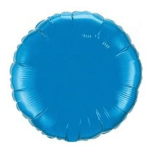 Satin Luxe Sapphire Blue Latex Centerpiece Round Circle Foil Mylar Balloons for Parties and Events