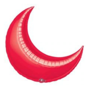 Red Crescent Moon Balloons, perfect for adding a pop of color to weddings, baby showers, bridal showers, graduations, corporate gatherings, and birthday parties in NY