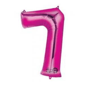 Shine bright with our Pink Number 7 foil balloon.