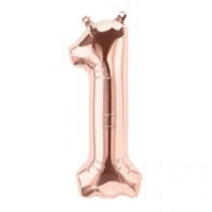 Rose Gold number 1 balloon to arrange in various beautiful designs