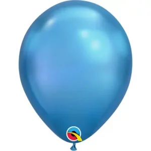 Chrome Blue balloon by Balloons Lane with a glossy finish, that can be used for a variety of occasions.