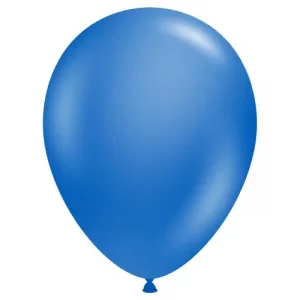 Metallic Blue Tuftex balloon by Balloons Lane with a glossy finish, that can be used for a variety of occasions.