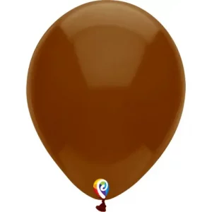 A Betallic Deluxe Coffee latex balloon with a shiny finish