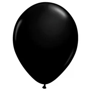 A Qualatex Onyx Black latex balloons from Balloons Lane to create a dramatic atmosphere with these black balloons.