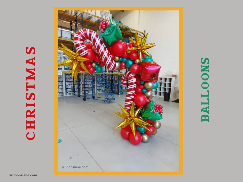 Festive Christmas Party Balloons Bouquet for Delivery in NYC by Balloons Lane